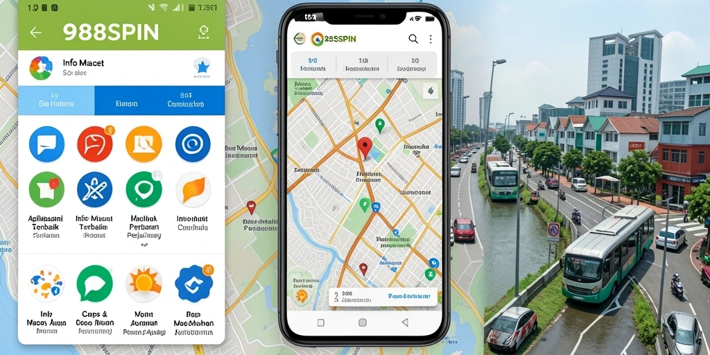 Tampilan antarmuka 988SPIN yang informatif tentang kondisi lalu lintas.