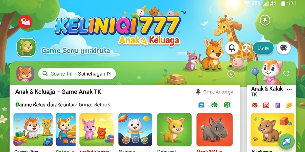 Antarmuka KELINCI777 yang ceria dan interaktif untuk anak-anak.