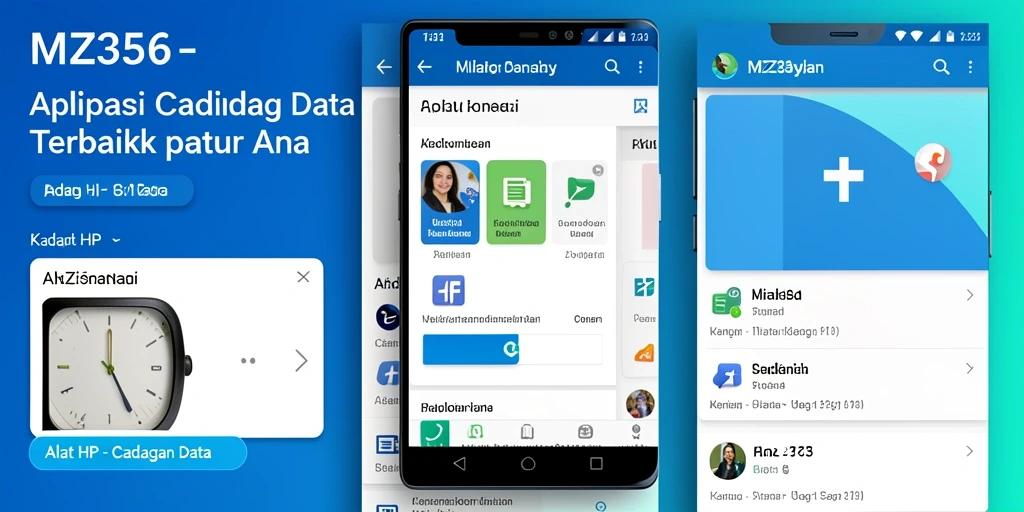 Antarmuka MZ356 yang ramah pengguna menampilkan fungsi cadangan data yang efisien.