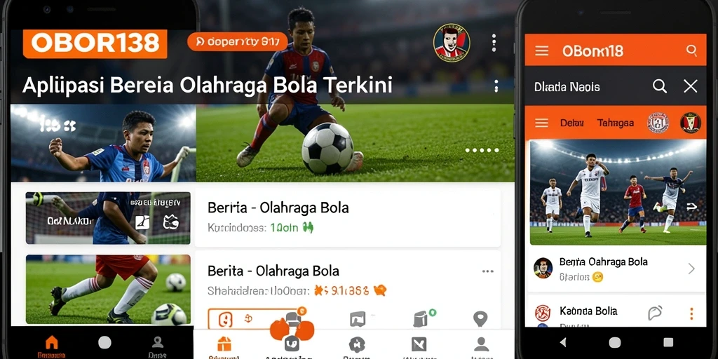 Antarmuka aplikasi OBOR138 dengan berita Olahraga Bola terbaru.