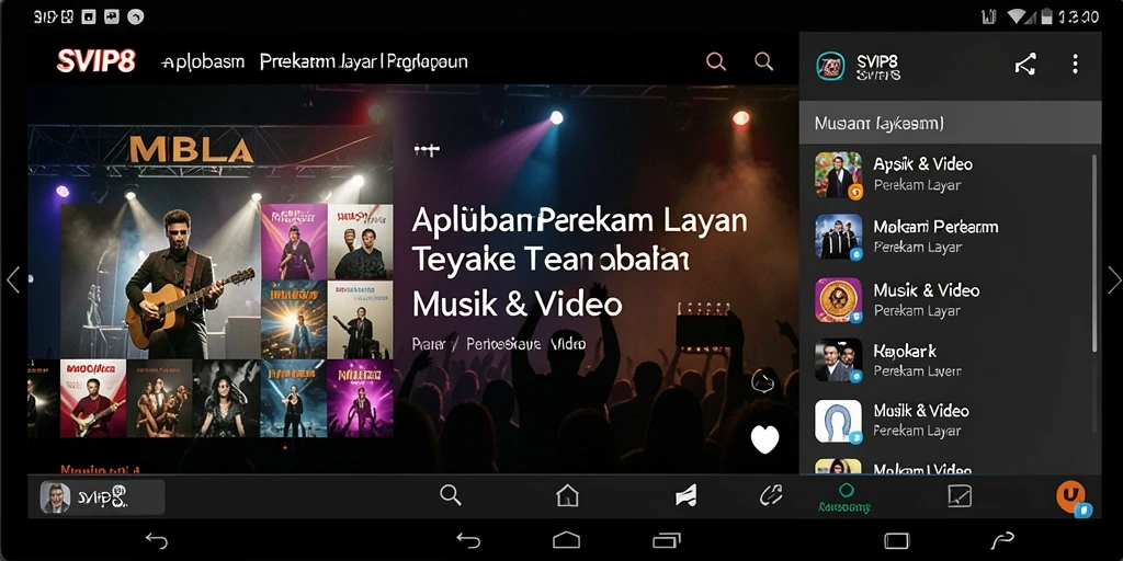 Antarmuka intuitif dan fitur perekaman layar SVIP8.
